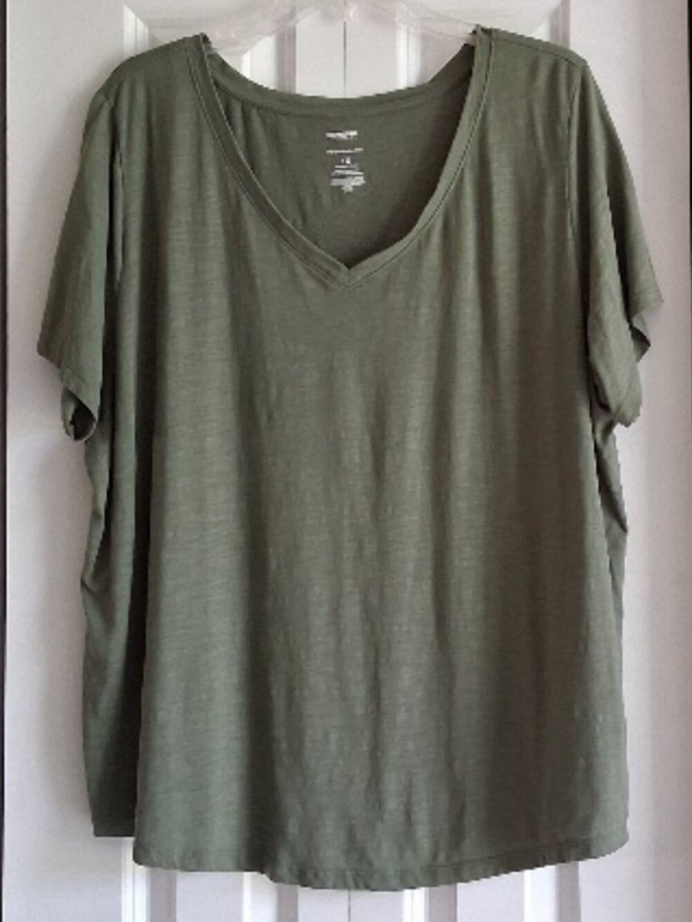 Sonoma Short Sleeve Olive Green Everyday Tee Women's Plus Size 1X